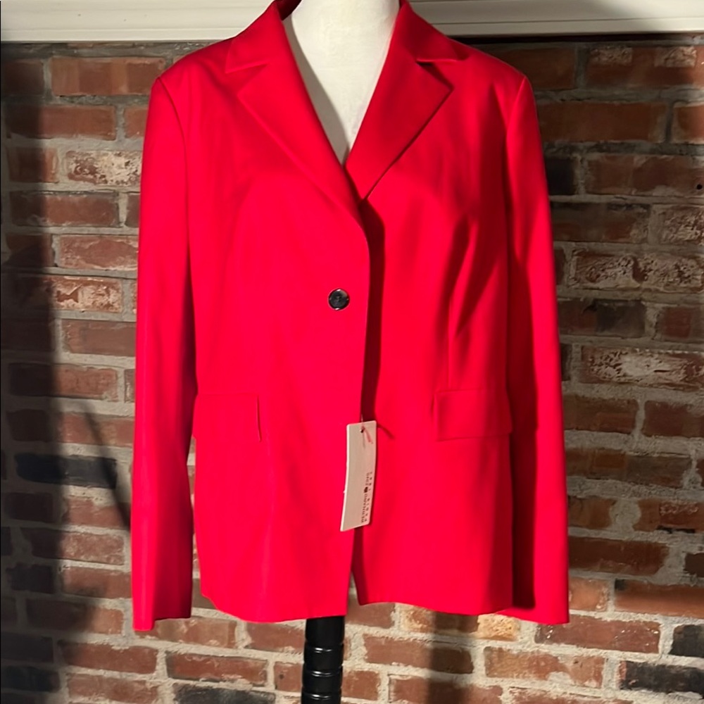 Bernard Zins French Designer Red Blazer NWT